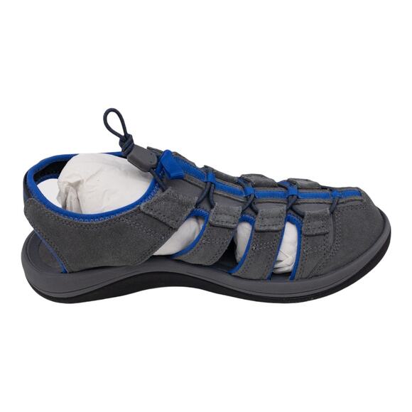 The Original Muck Boot Men's Gray Wanderer Leather Bungee Closure Sandals 12 - Picture 2 of 8